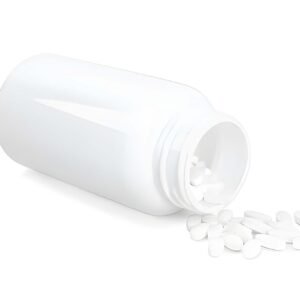 White Plastic Pharmaceutical Tablet Bottle
